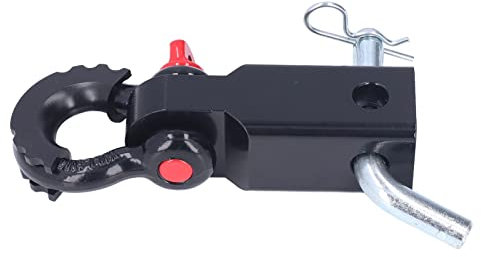 Gancio di traino per gancio di traino, elevata capacità di trazione Ricevitore per gancio di traino robusto in acciaio universale per camion per jeep per auto(Nero)
