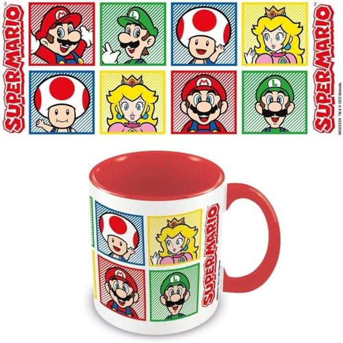 Pyramid Super Mario – 4 Colours – Coloured Inner Mug, 315 ml