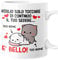 bubbleshirt Tazza SanValentino Personalizzabile Voglio solo toccare di continuo il tuo sedere è bello personalizzabile con nome Love Innamorati Mug 11oz idea regalo