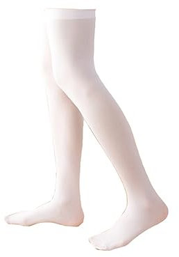 kawehiop 1 Paia 52 cm Calzini Alti Della Coscia JK Personalità Confortevole Stile Preppy Stivali Calzino Tubo Coscia Calze Partito Cosplay, Bianco