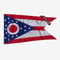 FLAGWIN Ohio-Flagge, 90 x 150 cm, 3-lagig, doppelseitig, Polyester, Ohio-Flagge mit Messingösen, lebendige Farben und lichtbeständig, für den Außenbereich