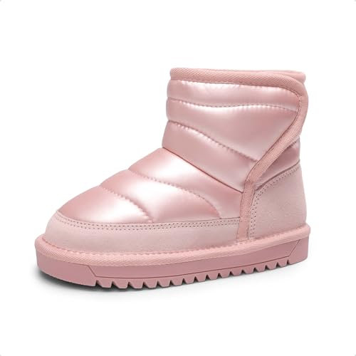 DREAM PAIRS Scarponi da Neve per Bambini Scarpe Invernali,Size 33,Rosa,SDSB2306K-E