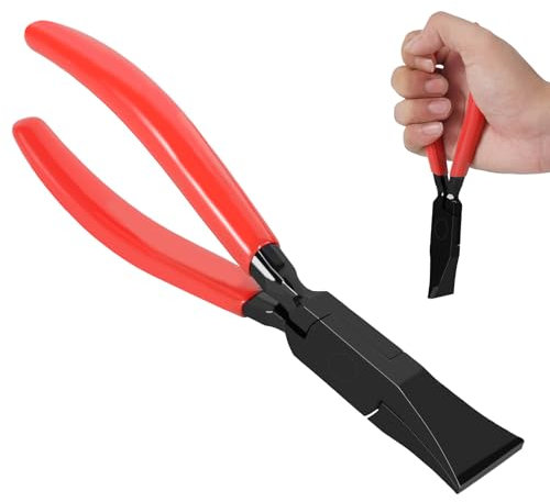 Steel Metal Hand Seamer, 7-Inch Metal Sheet Straight/Bender Plier Tools, Sheet Metal Seamer Form Edge Seamer Seaming Plier with Ergonomic Handle for Bending and Flattening Sheet Metal Hand Tool (A)