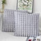 OYIMUA Silber Grau Kissenbezug 45x45 2er Set Flauschig Kuschelkissen Plüsch Kissenbezüge Dekokissen Weich Pelz Kissenhülle Luxus Sofakissen Quadratisch Deko Kissen