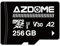 AZDOME Carte mémoire microSDXC 256 Go pour caméra embarquée AZDOME M550 GS63H Pro M63 M300 M300S M27 M17 M01 Pro PG19X Full HD & 4K UHD, U3, A2, V30