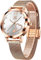 OLEVS Oro Rosa Orologio Donna Acciaio Inossidabile Elegante Impermeabile Watches for Women Ultra Sottile Cinturino in Maglia Orologio da Polso Donna Quarzo Analogico Bianco Quadrante