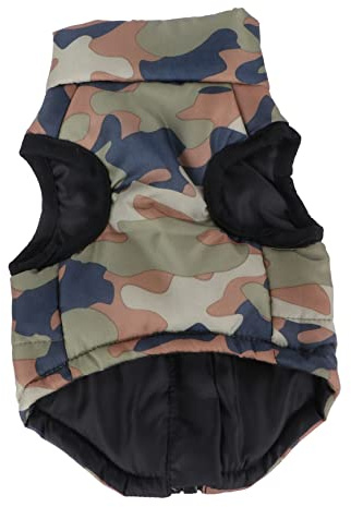 Kisangel Hundeweste Welpenjacke Reißverschluss S Baumwollmischung Camouflage Gemütlich