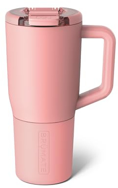 BrüMate Müv - 25oz 100% Leak Proof Insulated Coffee Mug with Handle & Lid - Stainless Steel Coffee Travel Mug - Double Walled Coffee Cup (Guava)