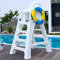Generico Scaletta per Piscina Grande, Sedia da Bagnino per Piscina Alta 61/155 cm, Sedia da Bagnino da Esterno per Piscina sul Lago con Patio sulla Spiaggia