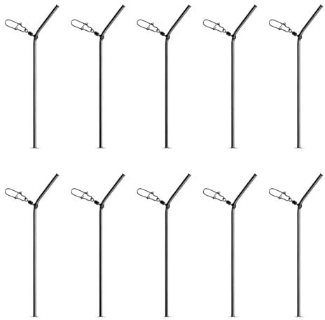 10 Stück Anti Tangle Boom Metall,Futterkorb Angeln für Grundblei Feederzubehör,9 cm Lange Anti-Tangle-Stange aus Metall