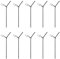 10 Stück Anti Tangle Boom Metall,Futterkorb Angeln für Grundblei Feederzubehör,9 cm Lange Anti-Tangle-Stange aus Metall