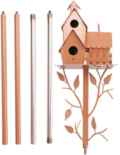 PRATYAHARA Garden Bird House With Pole Bird Houses For Courtyard Backyard Patio Outdoor Style E
