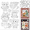 INFUNLY Weihnachts Rentier Stempel Und Stanzformen Zum Basteln von Karten Elch DIY Metall Stanzformen Elch Silikonstempel Schneemann Und Weihnachtsbaum Stempel Und Stanzform Zum Basteln von Karten Sc