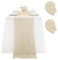 BrillShine 2 Stück Tischläufer, 90x300cm Beige Musselin Tischläufer Hochzeit Table Runner für Taufe Geburtstag Freien Hochzeitsdeko