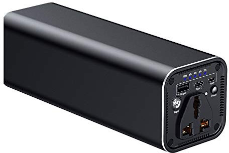 Powerbank, batterie externe 312000 mAh avec prise AC 120 W Chargeur portable avec port USB Chargeur de voyage universel pour ordinateur portable, MacBook Pro, Notebook, GoPro, tablette, téléphone