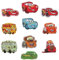 EOWVISN 10 Pcs Cartoon Car Iron On Patches, Cartoon Racing Patches, Iron On Clothes Patches, Garment Embroidery Patches, Sewing Patches, Jeans Patches