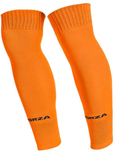 FORZA Goalkeeper Pre-Cut Socks | Ultimate Comfort Football Socks for Optimal Performance - Available in 3 Sizes and 4 Colours (S/M (UK 4-7), Fluro Orange)