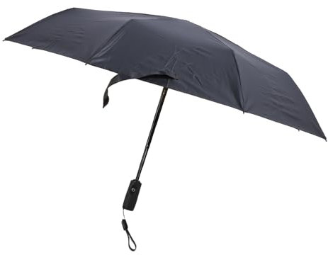 Paraguas Portátil con Ventilador Incorporado, Red de Seguridad Portátil para Viajes Al Aire Libre (BLACK)