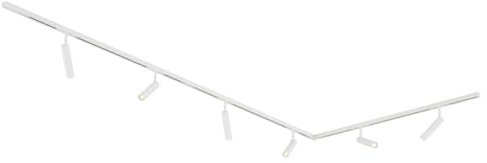 QAZQA - Modern Modernes Schienensystem Komplettset I Spotlight I Deckenspot I Deckenstrahler I Strahler mit 6 weißen Spot I Spotlight I Deckenspot I Deckenstrahler I Strahler I Lampe I Leuchten 1-phas
