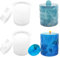 WYAHYQ 2Pièces Moule Resine Epoxy en Silicone Moule à Bougie Moules en plâtre Moule à Bocal avec Couvercle