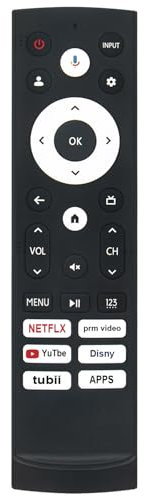 Allimity ERF3AF90H Voice Remote Control Replacement for Hisense U7 Series Mini-LED ULED 4K UHD Google Smart TV 65U7K 55U7K 85U7K