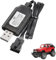 7.4V Plug Charger for Nicd or Nimh or Lipo Batteries,1000mA Sm-4P Fast Battery Charging Cable with Standard Tamiya Plug Connector Suitable for Trucks, Remote Control Cars, Plane (Sm-4P) (Black,1 Pcs)