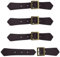 FINGERINSPIRE 4 Set Leder Aufnähknebelverschlüsse Kokosnussbraun PU Leder Druckknopf Zum Aufnähen Duffle Jacken Schnalle Metall Leder Verschlüsse Ersatz Druckknopf Für Manteljacke