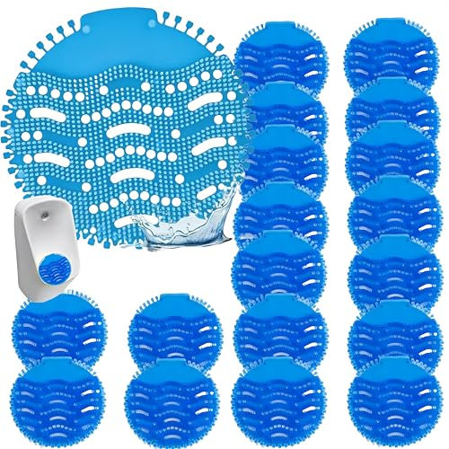 HJYDGJ 18 piezas Universal Urinal Inserte Urinalsieb con aroma Pes Colador Protección contra salpicaduras Urinal Inserto Urinal Inserto Protector de Urinal Inserto Protector de Urinal Estera - Azul