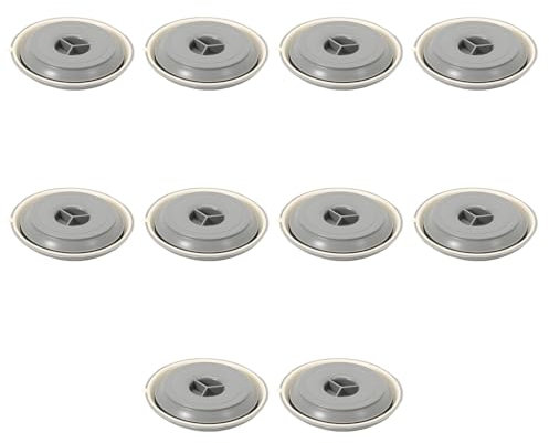 Anlseiod 10 pezzi 40 mm passacavo sottoscocca tappi in gomma impermeabili N90964902 compatibili con Audi, Seat, Skoda, Volkswagen, tappi con fibbia in gomma grigi