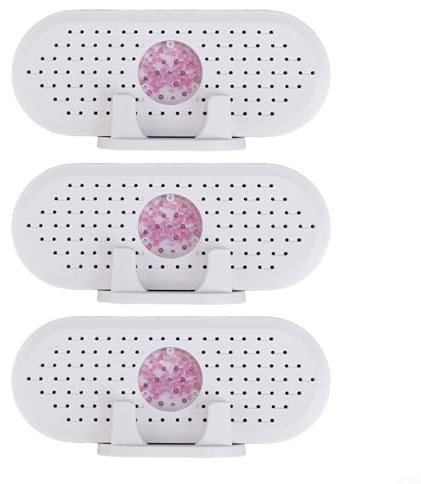 Deshumidificador eléctrico portátil recargable por USB, absorbente de humedad para el hogar, oficina, armario, coche, mini secador de aire, compacto ahorro de espacio, blanco (3 piezas)