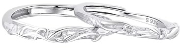 Aotiwe Ringe Frauen 925, Verlobungsring Silber Damen Gras Verstellbar Geschenke für Frauen