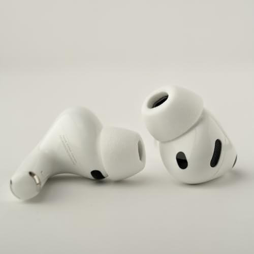 Comply TrueGrip | Premium Memory Schaumstoff Ersatz-Ohrstöpsel für Apple AirPods Pro (3 Generation) | hervorragende Geräuschisolierung| Weiss, Größe M, 3 Paar