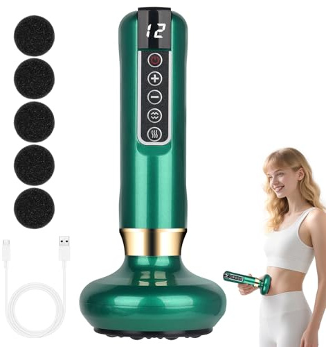 PLLYPE Cellulite-Massagegerät, 12 Gängen Schröpfgerät zur Reinigung der Meridiane, Schröpfmassagegerät gegen Cellulite, Cellulite Maschine, Für Bauch, Taille, Arme, Beine