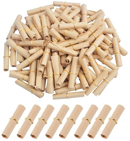100 mini billets de tombola,souhaitant défiler papier,message lettre capsule,message dans une bouteille,cadeaux d'anniversaire,Saint-Valentin et d'anniversaire - Marron