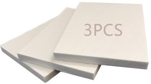 3 placas de aislamiento térmico de fibra cerámica 2300F para horno de chimenea, horno de forja (300 x 300 x 10 mm)