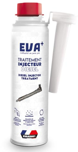 Detergente iniettori diesel 300 mL - EVA+ | EVAAD001 | Riduce consumo di carburante | Elimina fumo nero | Compatibile FAP | Migliora avviamento a freddo | Protezione anticorrosione