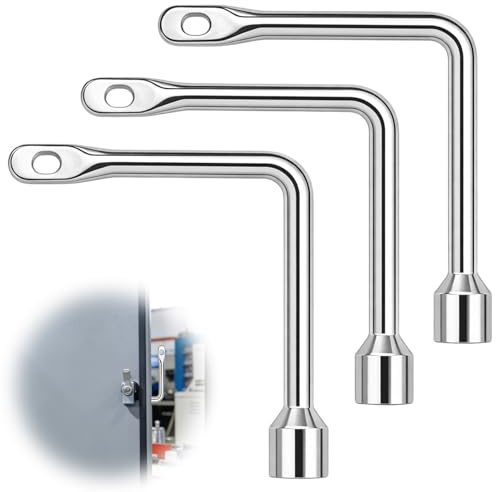 Lizricona 3PCS Bin Key Triangle Key L-Type Compatible with Most Standard Triangular Lock Cylinders, for Lift Meter Box Gas Box Lamp Post, Zinc Alloy Construction Industrial Maintenance Utility Tool