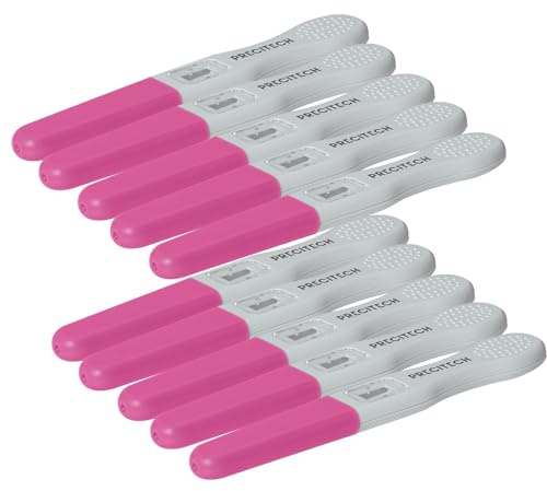 Précitech Test de Grossesse Easy x10, Résultat en 5 Min, Fiabilité +99%, 25 mIU/ml