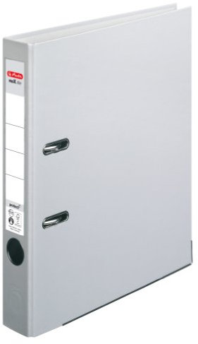 Herlitz 5450903 Ordner maX.file protect (A4, 5 cm, mit Einsteckrückenschild) grau, 1 Stück