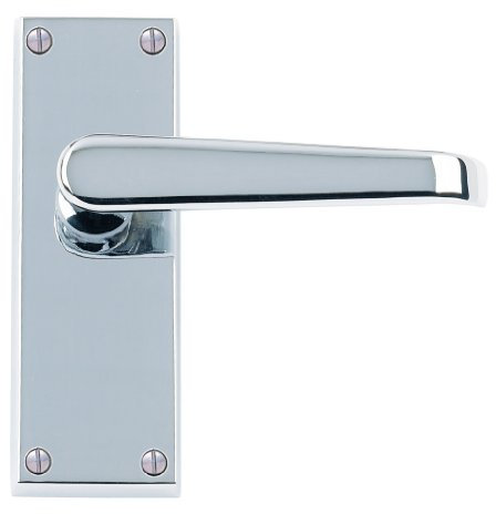 Golden Grace 8 x Sets Victorian Straight Door Handles Lever Latch 120 x 40mm- Polished Chrome Premium Quality