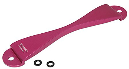Mishimoto MMTD-SUB-PK CNC Battery Tie Down Fits Subaru Pink