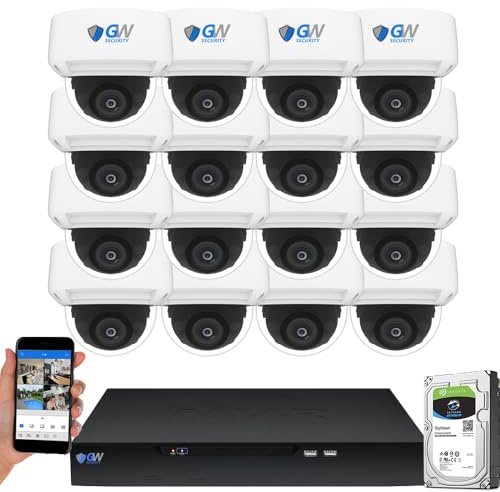 GW Security Inc Sistema di sicurezza completo a 8 canali HD-TVI 1080P con (8) x True HD 1080P esterno/interno 2.8-12mm Zoom varifocale Telecamere di sicurezza Bullet e HDD da 2 TB, scansione codice QR