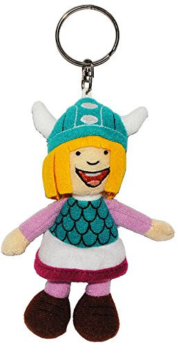 Schlüsselanhänger - Wickie und die starken Männer - Plüschtier - Anhänger aus Plüsch/Seefahrer Wikinger - Schlüsselring - für Kinder Mädchen & Jungen - ..