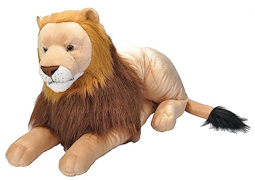 Wild Republic 17341 19322 Jumbo Plüsch Löwe, großes Kuscheltier, Plüschtier, Cuddlekins, 76 cm