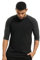 Urban Classics Herren Contrast 3/4 Sleeve Raglan Tee T Shirt, Blk/Cha, XL EU