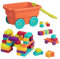 Battat – Locbloc Bausteine Wagen – Bollerwagen mit Baublöcken für Kinder (54 Teile) Spielzeug ab 18 Monaten
