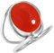 Jeweloporium Orange Natürlich Karneol 925 Silber Ringe für Damen Edelstein Cocktail Silber Ringe Größe 62(19.7) Engagement Geschenk viktorianisch Schmuck