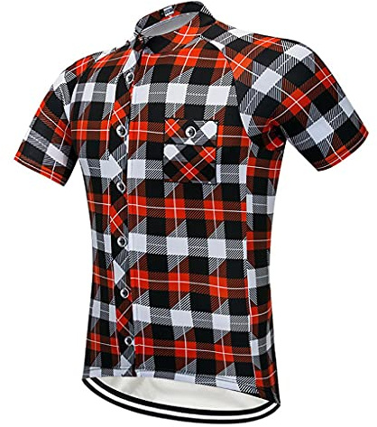 Moxilyn Maillot de Cyclisme Set Maillot de Manches Courtes+9D Gel Pantalons Homme Été Cyclisme Vêtements Respirant Séchage Rapide
