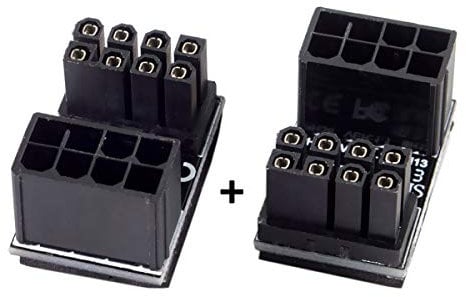 CY ATX 8Pin-Buchse auf 8-poligen 180-Grad-Winkeladapter für Desktops-Grafikkarte
