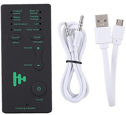 Tosuny Scheda audio live portatile, Scheda audio esterna broadcast mini commutatore vocale con 4 effetti sonori per PC portatile, Adatto per la registrazione, chat online, ecc